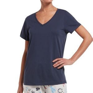 Short Sleeve V-Neck Sleep Tee
